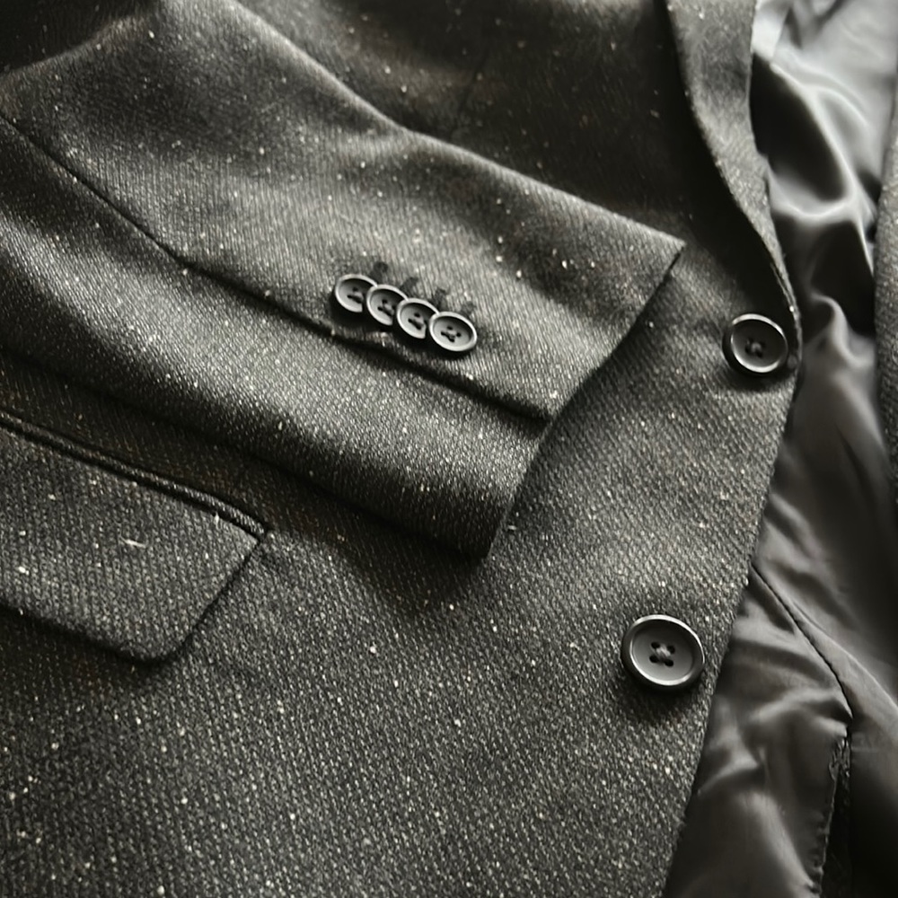 Banana Republic Blazer in Donegal Charcoal, 44R, Slim
